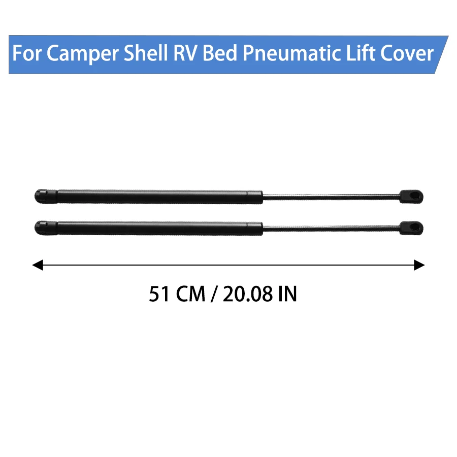 2pcs Gas Prop Spring Strut, Gas Spring Lift Gas Strut For Camper Shell RV Bed Pneumatic Lift Cover Storage Box Basement