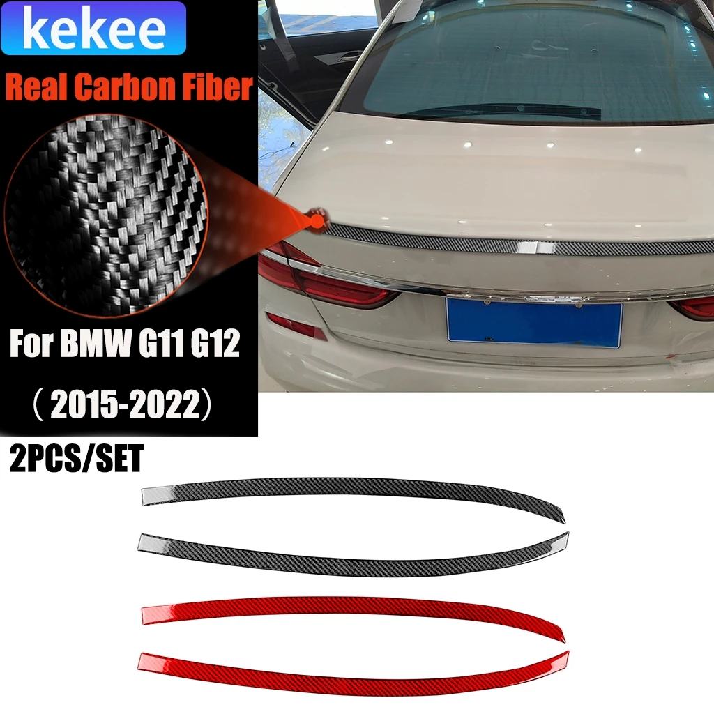 

Carbon Fiber Car Accessories Wing Decorative Panel Modified Exterior Trim Cover Soft Sticker For BMW 7 Series G11 G12 2015-2022