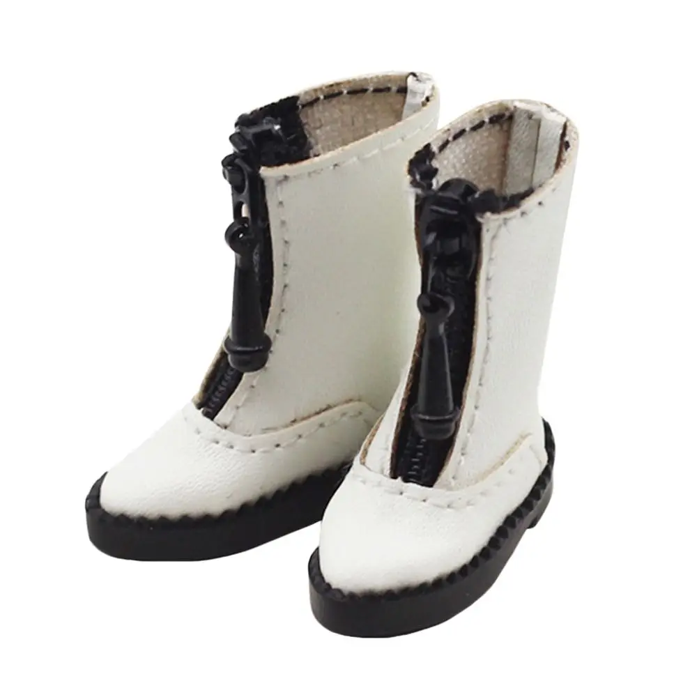 5 ألوان مصنوعة يدويًا لـ 1/11 OB11 أحذية دمى جلد البقر أحذية جلدية جديدة غير رسمية #1