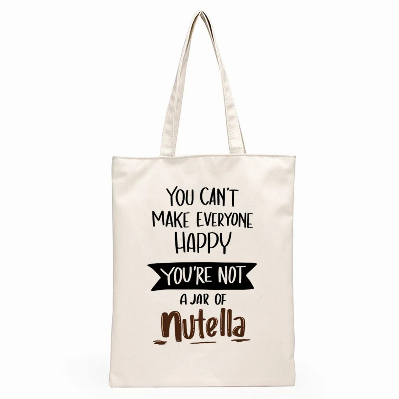 Nutella Simple Women Package Elegant Canvas Bag Handbags Shoulder Bags Casual Shopping Girls Handbag