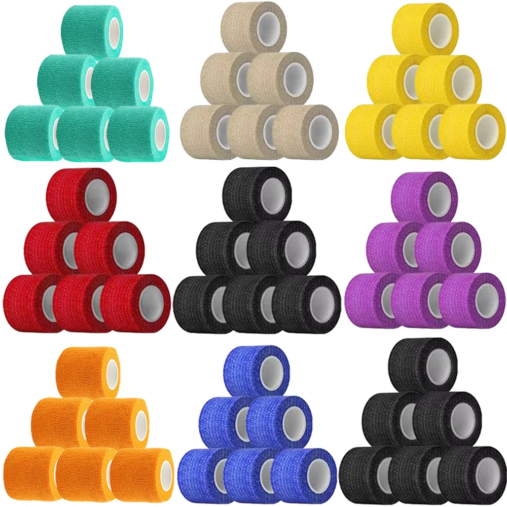 6Rolls Waterproof Tattoo Grip Bandage Cover Wrap Self-Adhesive Elastic Bandage Tape Finger Protection Tattoo Accessories 450CM