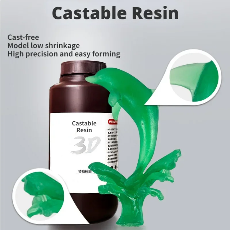 Jewelry Castable Resin 3D Printer Resin,Bubble Free & High-Gloss,Hardener for Art Crafts,Jewelry Making Molds,Easy Casting