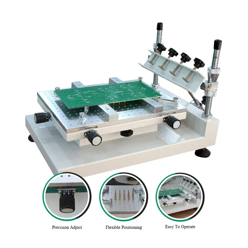 Factory ZB3040H SMT Manual Solder Paste Stencil Printer 250x400mm High Precision PCB Solder Paste Screen Printer Machine