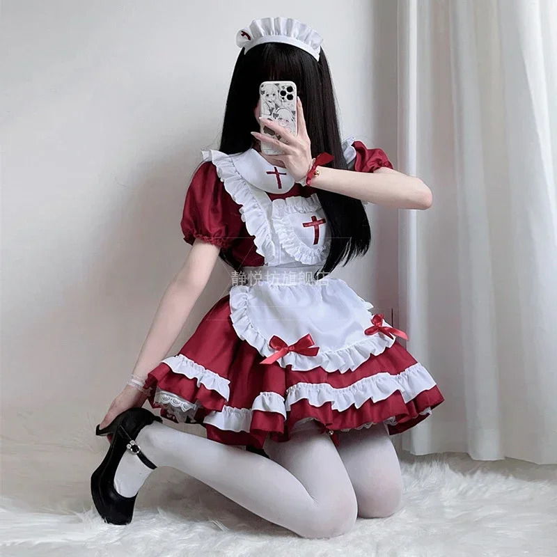 SN88 Cameriera Cosplay Lolita Uniforme Croce Gotica Laurie Halloween Abbigliamento per adulti Costume anime Abito morbido per ragazza Disfraz Anime Vestid