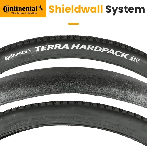 Imagen 2 del producto Neumático Continental Terra Hardpack 27.5/29x2.0 Tubeless Ready Plegable para Gravel, MTB, Ciclocross, con Huella Ancha y Banda de Rodadura Central Plana