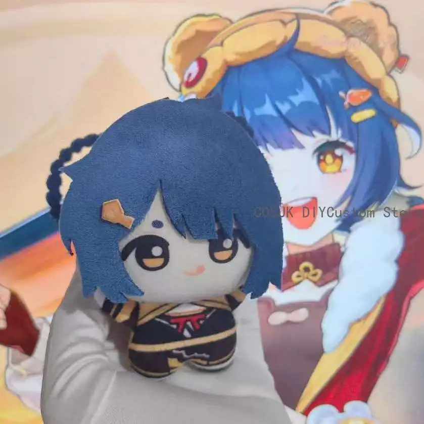10CM Game Genshin Impact Qiqi Furina Shenhe Albedo Neuvillette Cute Body Maumet Puppet Plaything Pendant Keychain Mascot Plushie