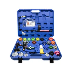 34Pcs Universal Radiator Pressure Tester New Cooling System Set Vacuum Type Test Water Tank Leak Detection Detector Tool