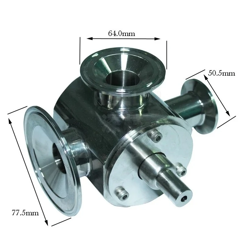SHENLIN Rotary Valve Stainless paste Filling Machine part SS304 paste filling passage Hopper adopter Cylinder Filler Check Valve