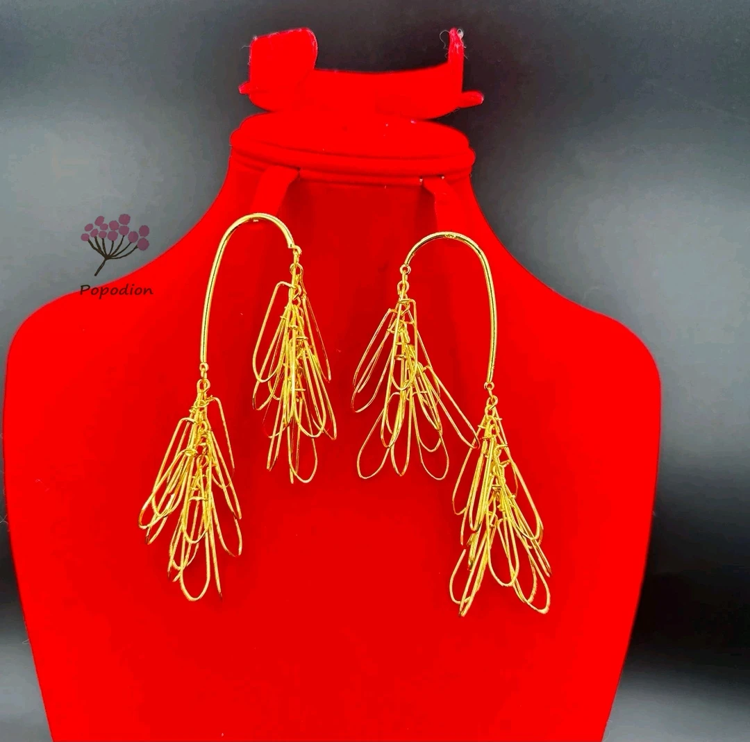 New Dubai Gold Plated Earrings for Women's Wedding Party Jewelry DD10517