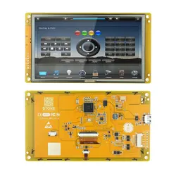 Painel de toque resistivo para controle de equipamentos industriais, LCD TFT, HMI Display Module, série inteligente, RS232, TTL, 7