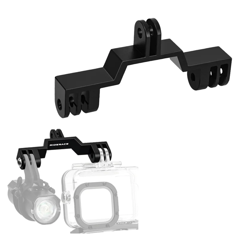 AliExpress riderace Bicycle Computer Mount Holder Aluminum Alloy Bike Handlebar Camera Stand Adapter Double Head Camera Bracket Extended Connector
