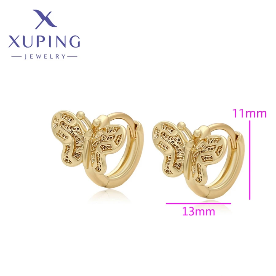 Xuping Jewelry Fashionable Exquisite Light Gold Color Piering Hang Earrings for Women Party Gifts X000982735