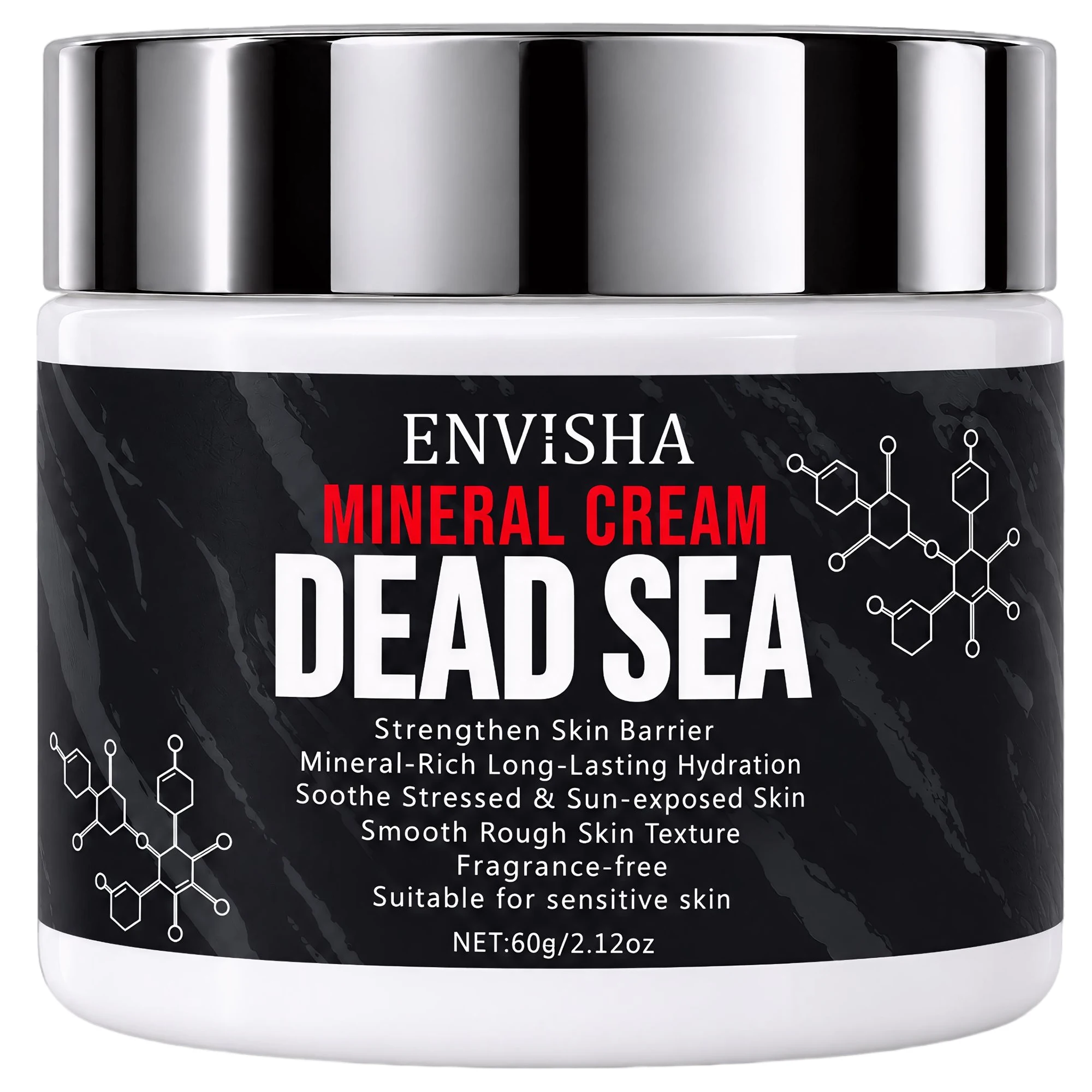 ENVISHA Face Skin Care Mineral Cream Dead Sea Fade Fine Lines Improve Dullness Brightening Moisturizing Firming Hydrating