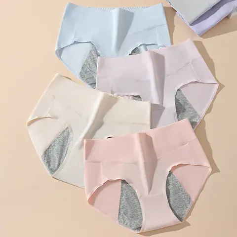높은 허리 월경 여성 팬티는 기간 바지를 넓힙니다 누출 방지 생리 속옷 통기성 코튼 여성 팬티 M-XXL