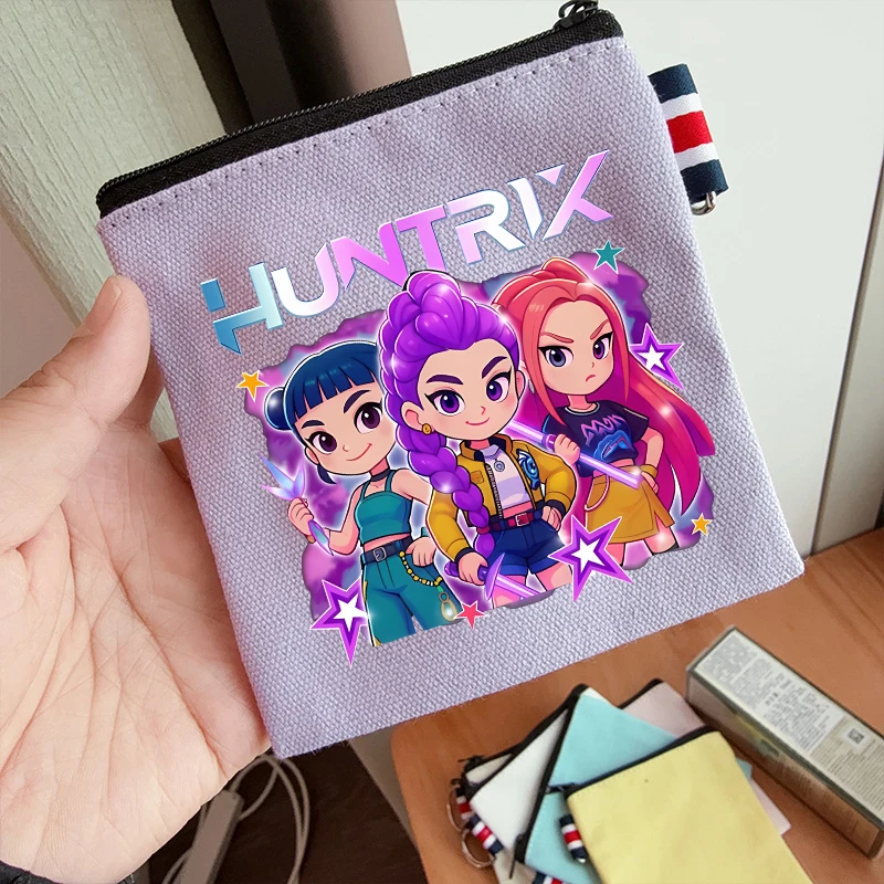 جديد K البوب شيطان الصيادين محفظة للعملة Kawaii الكرتون المطبوعة أكياس التخزين الاطفال متعددة الأغراض مربع سستة الحقيبة هدايا عيد الميلاد