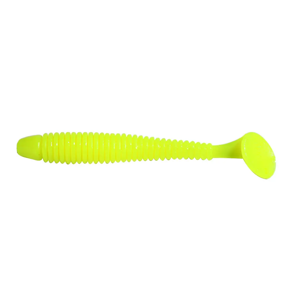 Hengjia 10/50 Stück 4,5 cm Kleiner Weicher Wurm Swimbait T-Schwanz Silikonköder Wobbler Angelzubehör für Karpfen Barsch Hecht – Detail 9