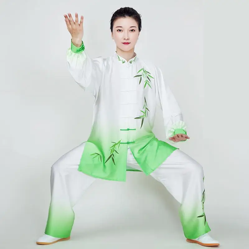 

Women And Men Chinese Style Tai Chi Suit Satin Kung Fu Wushu Martial Arts Uniform Yaga Performance Morning Exercise Costumes