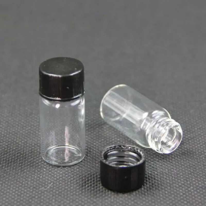 20Pcs 3ml/5ml Glass Clear Amber Small Medicine Bottles brown Sample Vials Laboratory Powder Reagent bottle Containers Screw Lids