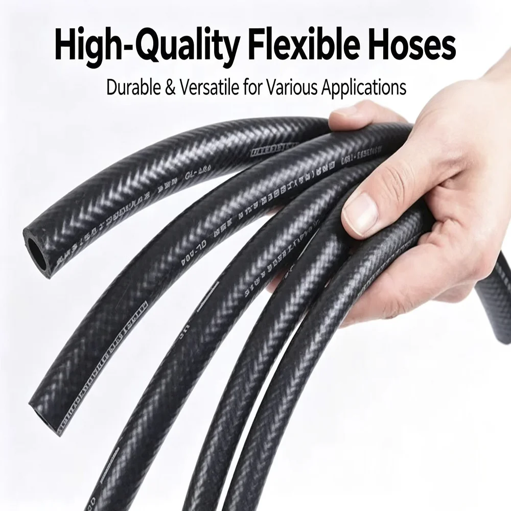 NBR fuel hose 1M-5M oil resistant diesel high temperature resistant inner diameter 4-25mm, suitable for automotive applications