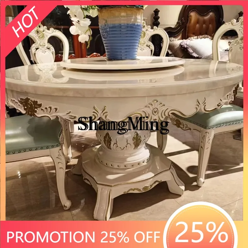 

CL домашний резной ресторанный обеденный стол, обеденный стул, простое сочетание стола и стула в стиле ретро