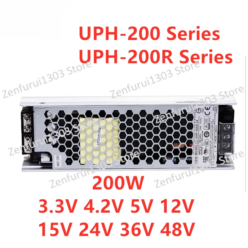 Slim Type 200W Power Supply UPH-200R UPH-200 3.3V 5V 12V 15V 24V 36V 48V