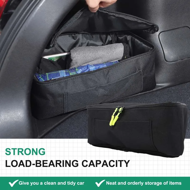 

For 2011-2019 Nissan JUKE Infiniti ESQ Black Oxford Cloth Car Trunk Side Slot Storage Bag Stowing Bag Organizer Accessories