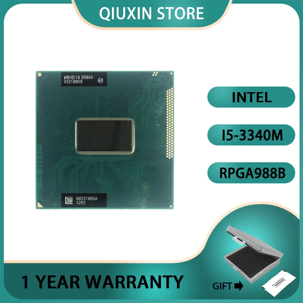 Intel Core i5-3340M i5 3340M SR0XAGHz Dual-Core Quad-Thread /  rPGA988B   CPU Processor 3M 35W Socket G2 2.7