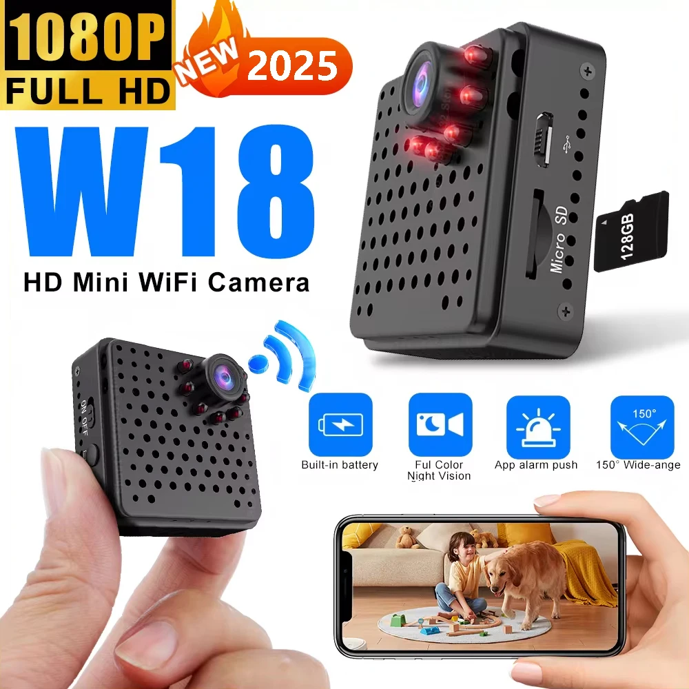 1080P Wireless WiFi Mini Camera 4K Hd Small Night Vision Video Recorder Baby Pet Hd Video Recorder Motion Detecting Monitor