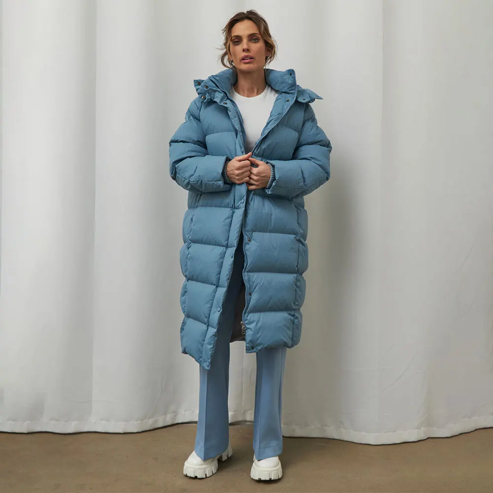 

Women's Winter Jacket Coat Long Down Parkas Warm Down Jacket Fashion Hooded Lady Down Coat Padding Warm Windbreak Coat