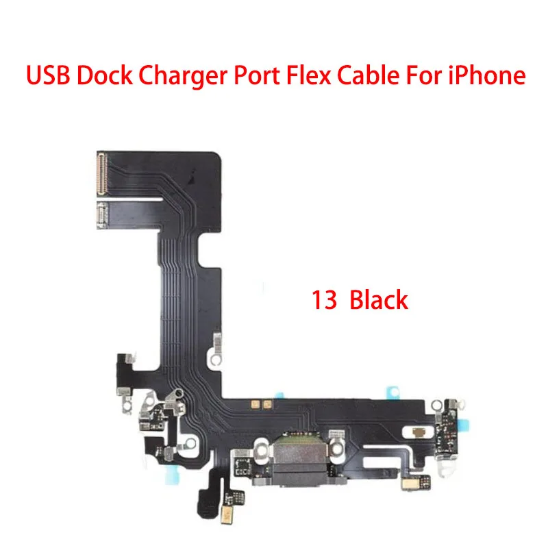 10pcs USB Charger Port Connector Dock Charging Flex Cable For iPhone 13 Mini Pro Max Replacement Parts