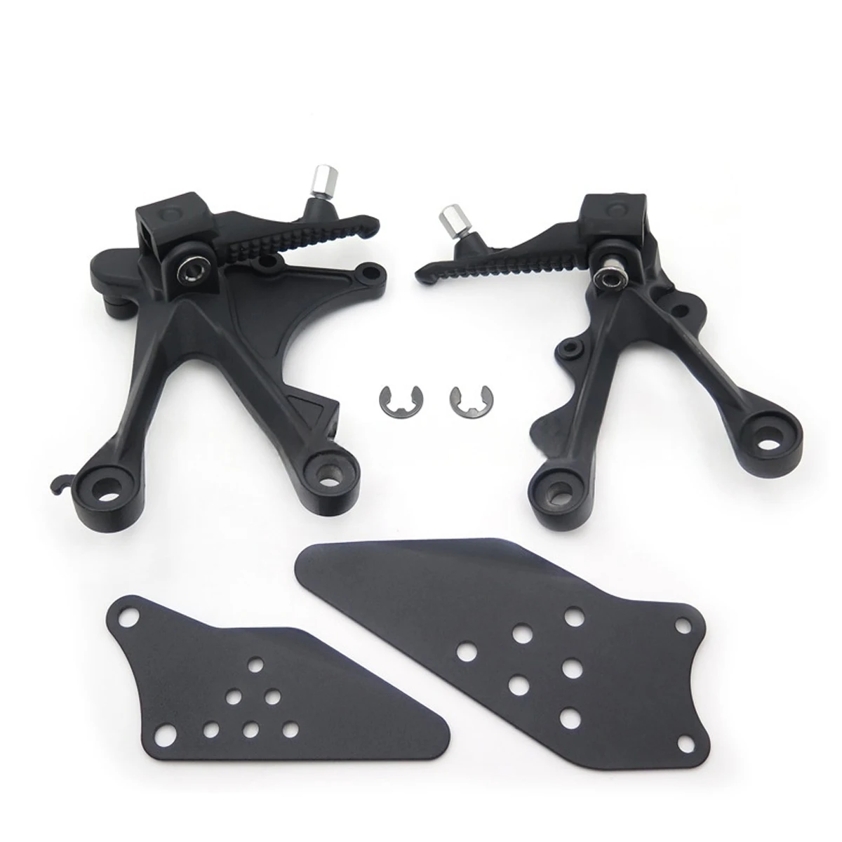 For Kawasaki ZX-6R ZX6R ZX 6R 2005-2008 2009-2011 Front Foot Pegs Driver Footrests Bracket Pedals Set Motorcycle Footpegs