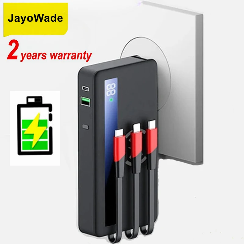 

20000mAh Versatile 4 in 1 Wireless Charger Power Bank Cable Plug Wall Charger Fast Charging for iPhone Samsung Xiaomi Powerbank