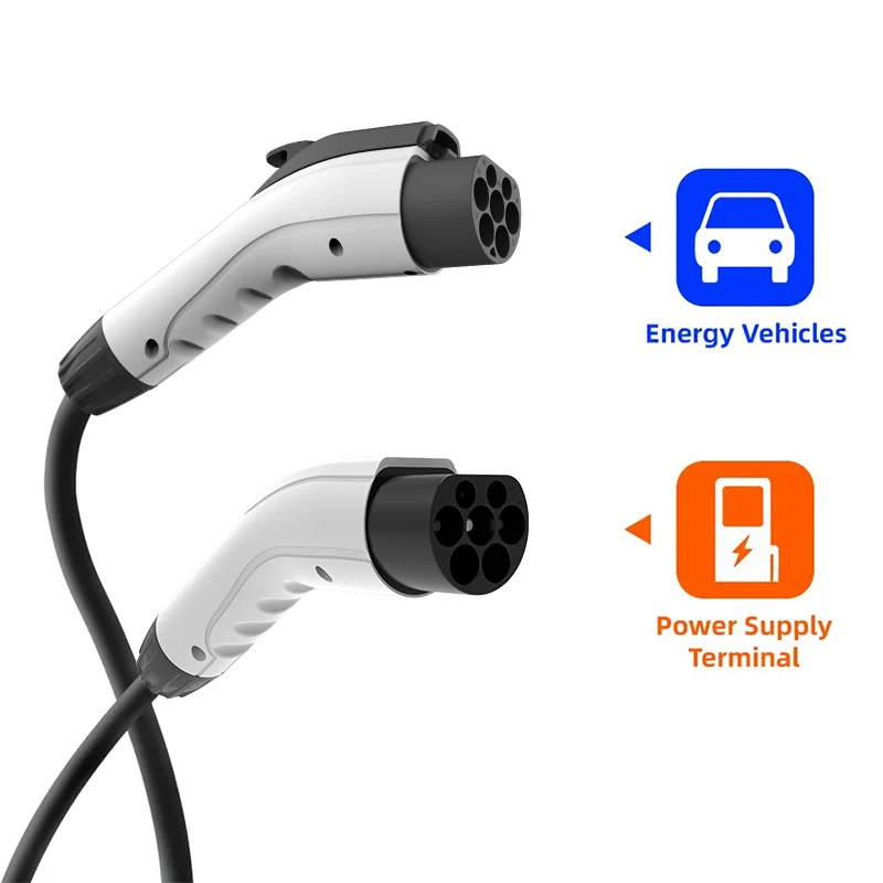 WUFEN 16A/32A 3.5/7/11/22kW نوع 2 إلى GBT كابل شحن محمول IEC 62196-2 شاحن للمركبات الكهربائية محطة عامة للسيارات