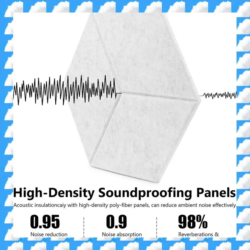 

ONGE 12Pack Acoustic Panels With Self-Adhesive, 12X10.2X0.4Inch Sound Proof Foam Panels, Sound Absorbing Tile For Walls