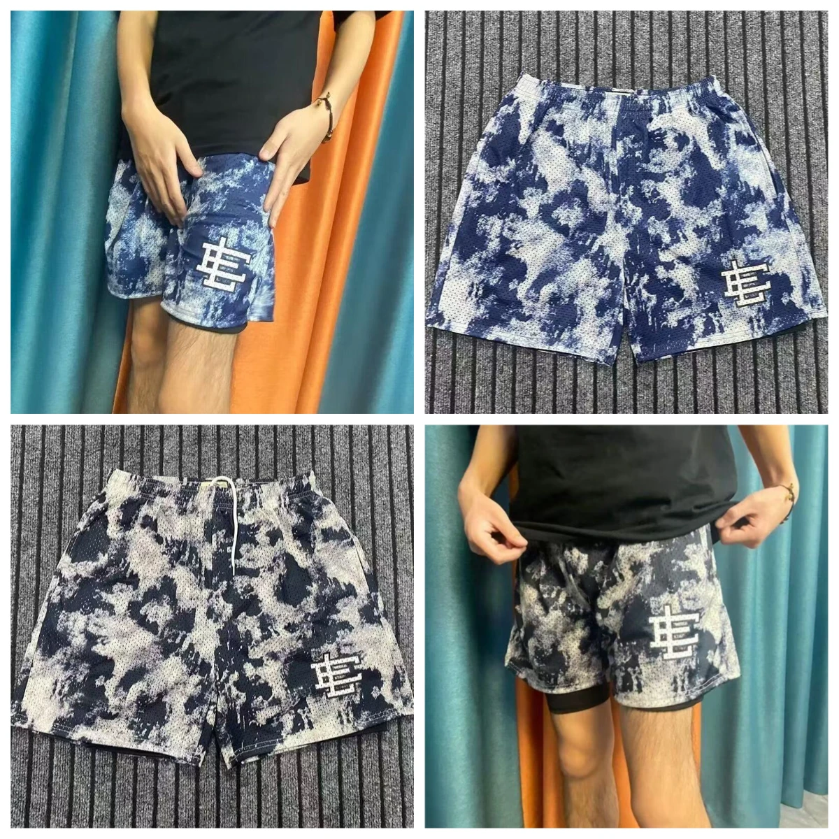 

EE Men's Trend Shorts 2025 Summer Trend New Children's Casual Shorts Oversized Fast-drying Oversized Breathable Loose Y2K