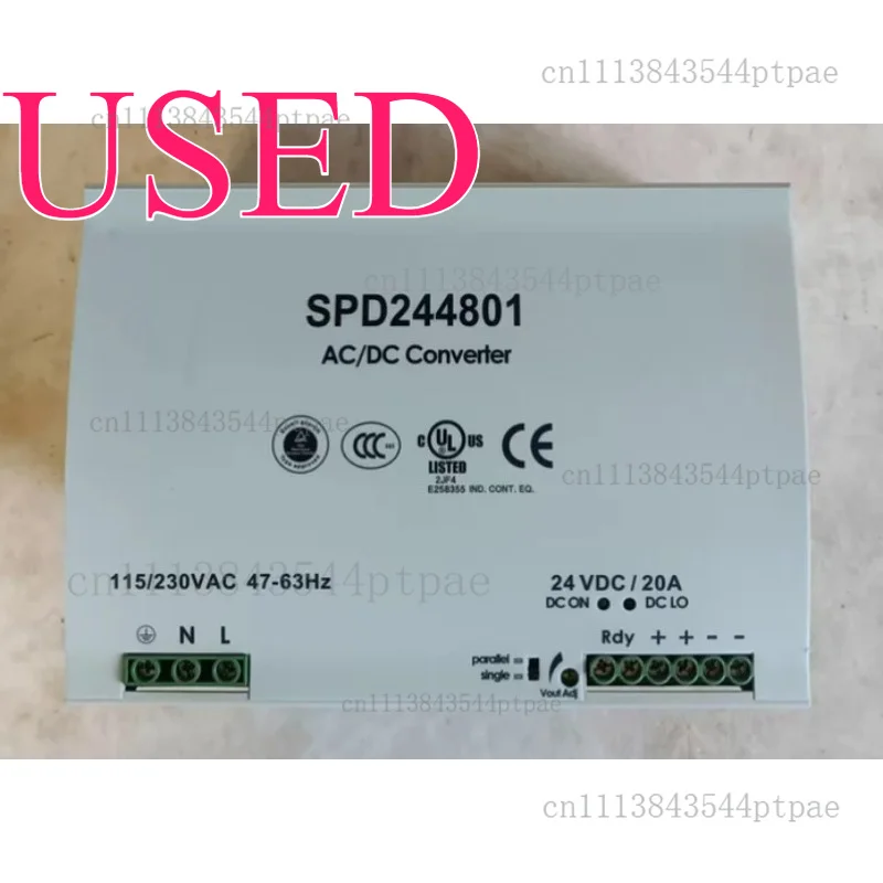 A switching power supply: spd244801, input ac340-575v, output dc24v 20a, power 480w (actual picture taken)