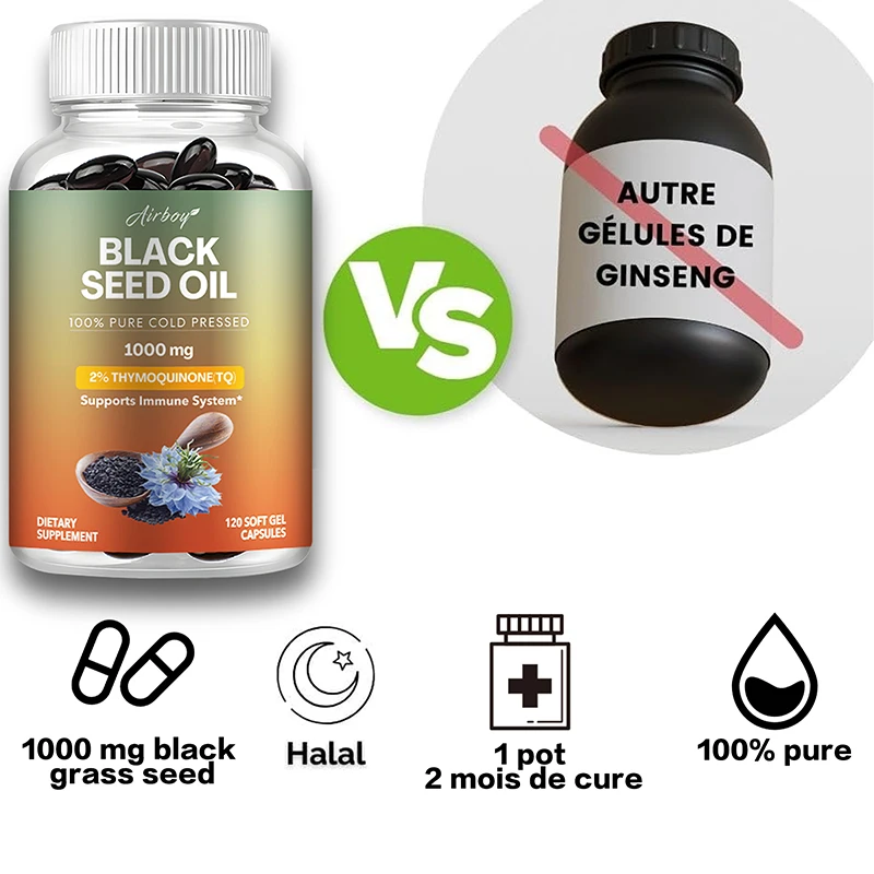 Black Seed Oil - Improves Hair, Skin, Breathing, Digestion and Overall Health