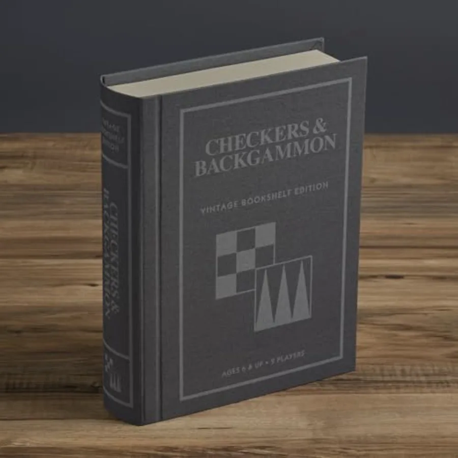 مجموعة رف كتب الألعاب ذات اللوحة العتيقة تتميز بطاولة لعبة الداما على شكل سفينة حربية وسعي المتابعة المثالية للعبة العائلية Ni #4