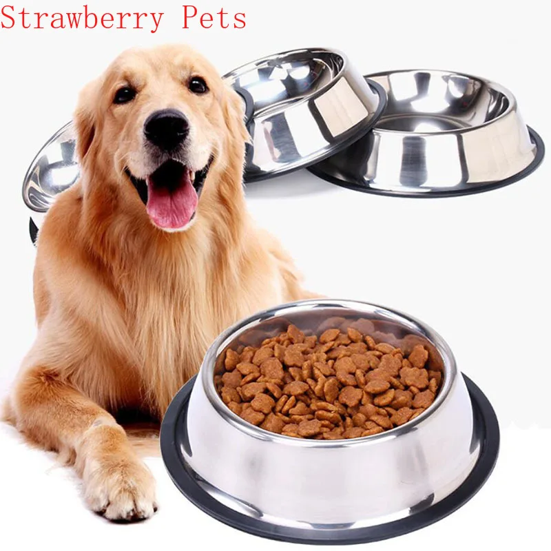 Stainless Steel Pet Dog Bowl Food Storage Container Dog Food Bowl Water Bottle Pet Bowl Feeder Dish for Small Large Dogs Cats