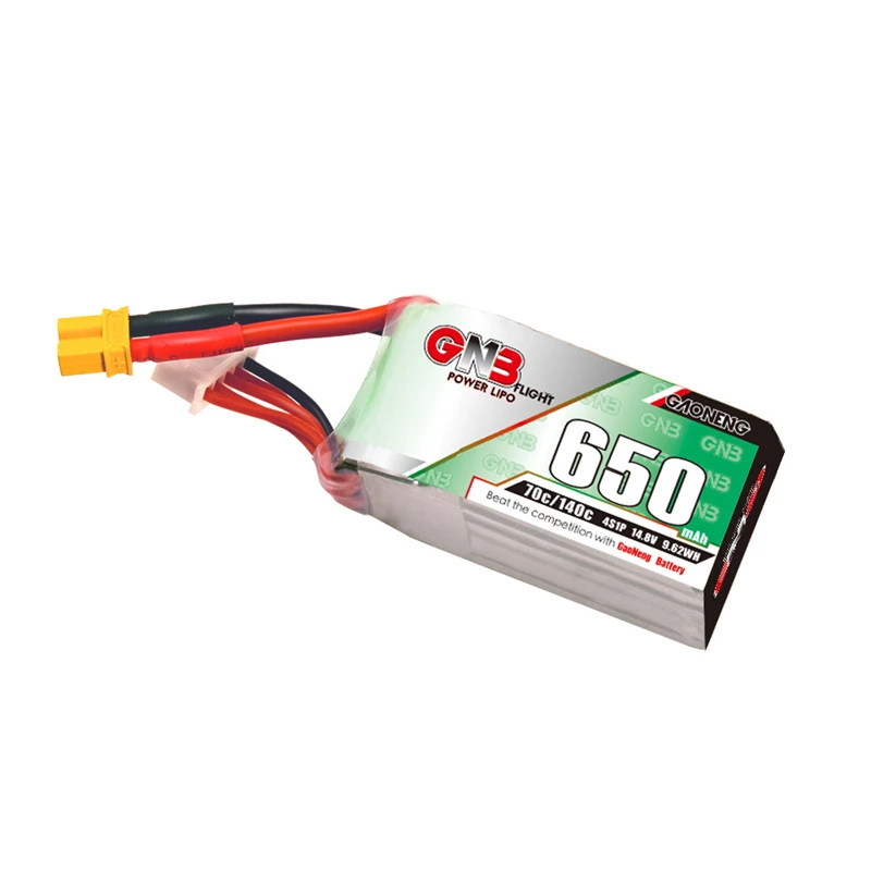 2/4/6/8/10Pcs GNB 14.8V 4S 650mAh HV Lipo Battery 70C/140C for DYS FPV Racing Drone 4 Axis RC Drone Parts with XT30U-F Plug