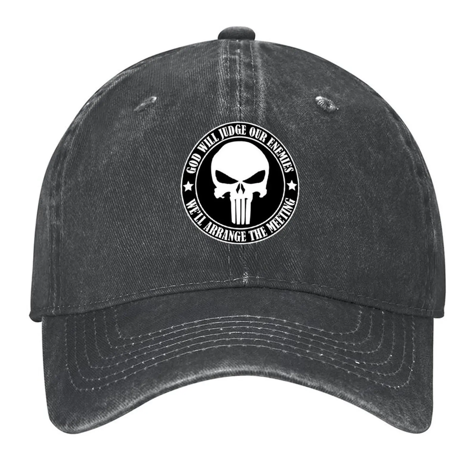 

God will judge our enemies We'll arrange the meeting Baseball Cap Hip Hop Uv Protection Solar Hat Custom Cap Rugby Female Men's
