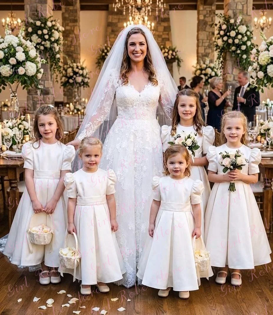 abito-elegante-personalizzato-per-damigella-d'onore-in-raso-di-qualita-a-maniche-corte-per-bambina-per-matrimonio-prima-comunione-banchetto