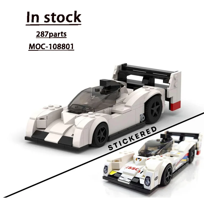 

MOC-108801 Новая классическая культовая модель спортивного автомобиля 90-х годов, гоночный строительный блок, 287 деталей, игрушка в подарок на день рождения для мальчиков и детей