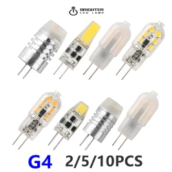 Luz LED MINI G4 AC/DC 12V de baja potencia 1,2 W 1,4 W 2W 3W de alta eficiencia estroboscópica libre para candelabro de cristal cocina estudio inodoro