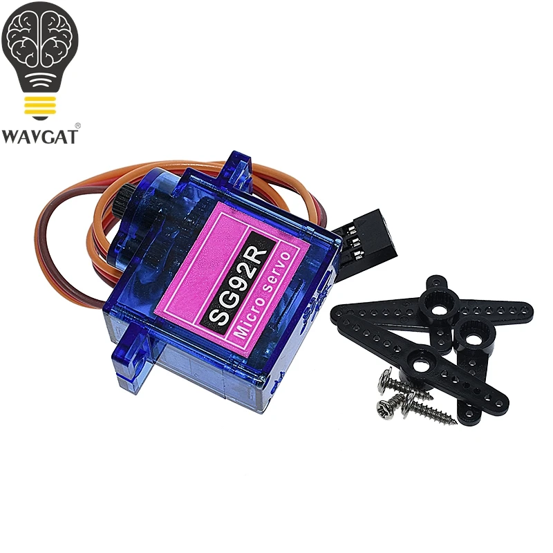 SG92R 180 °   360 °   Serwo Micro 9g 2.5KG z nylonowymi przekładniami z włókna węglowego, zamiennik SG90 do modeli RC, aeromodelarstwa, części do helikopterów