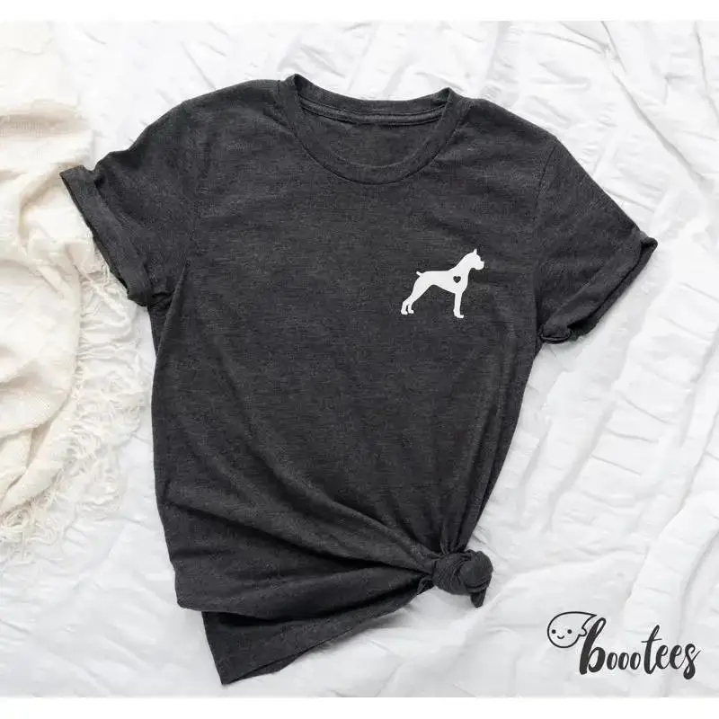 Boxer T Shirt Dog Pocket S Ladies Kids For Him Her Mom Present Mama