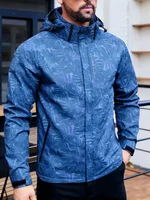 2025 Chaqueta cortavientos impermeable informal para hombre, abrigo de senderismo al aire libre con cremallera completa y capucha para otoño de talla grande