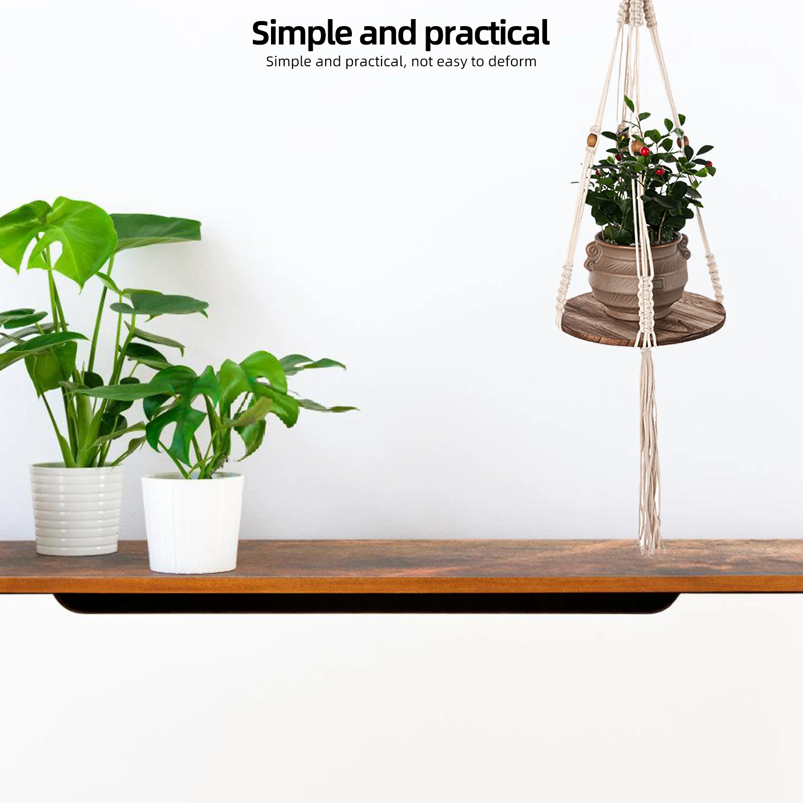 

Woven Macrame Plant Hanger Indoor Outdoor Home Decor Hanging Planter Basket Planter Hanger Hanging Planters for Indoor Plants