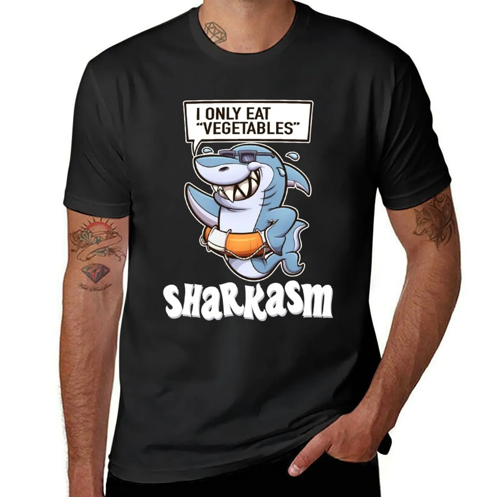 Забавная забавная футболка саркастическая Акула шаркамин заготовки простые тяжелые тонкие футболки для мужчин