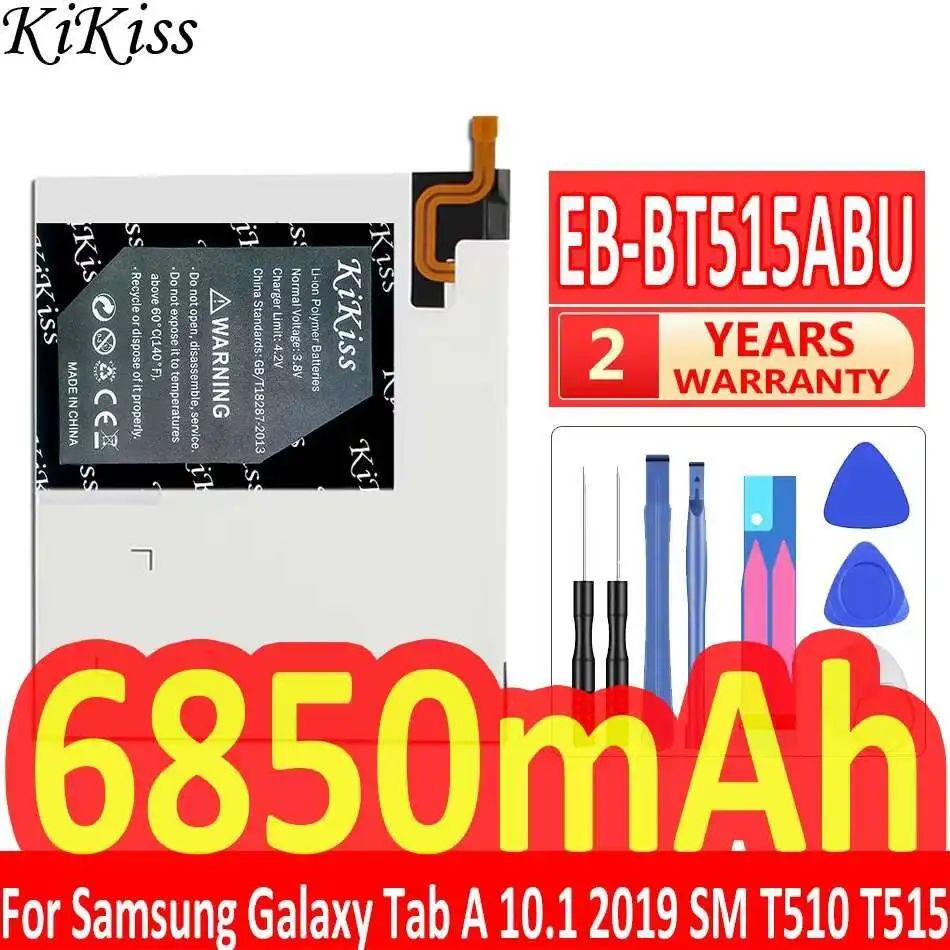 

KiKiss Replacement Tablet Battery EB-BT515ABU For Samsung Galaxy Tab A 10.1 2019 SM T510 T515 6850mAh